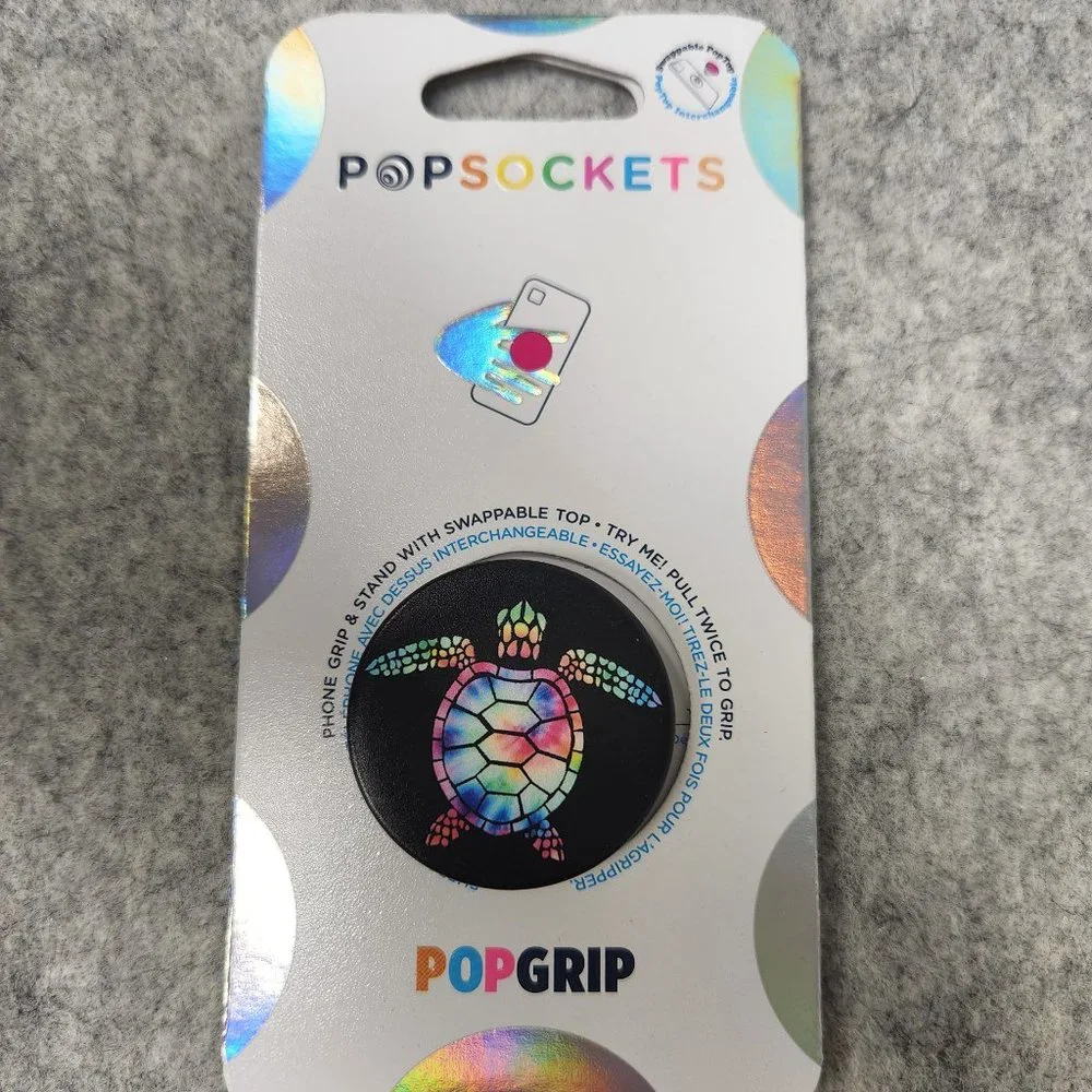 Psychedelic Turtle Popsockets Single Grip & Stand Phones and Tablet Holder
